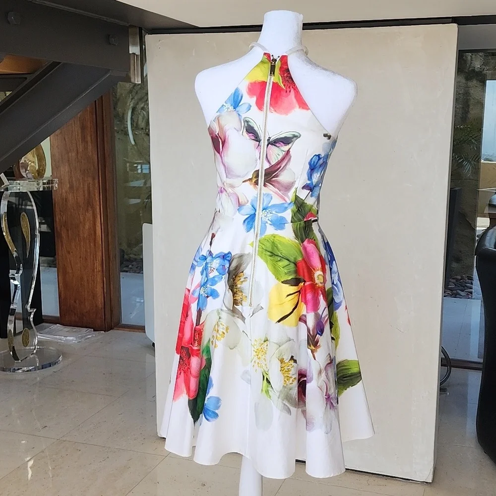 Ted Baker halter floral dress - Picture 4 of 5
